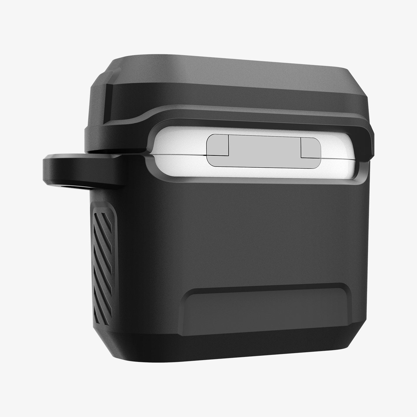 Spigen Lock Fit AirPods 5 and AirPods 4 case in Matte Black view 8