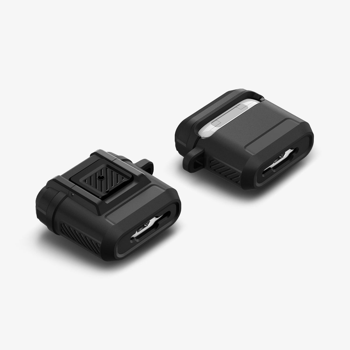 Spigen Lock Fit AirPods 5 and AirPods 4 case in Matte Black view 11