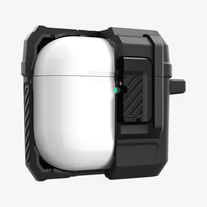 Spigen Lock Fit AirPods 5 and AirPods 4 case in Matte Black view 9