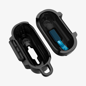 Spigen Lock Fit AirPods 5 and AirPods 4 case in Matte Black view 10