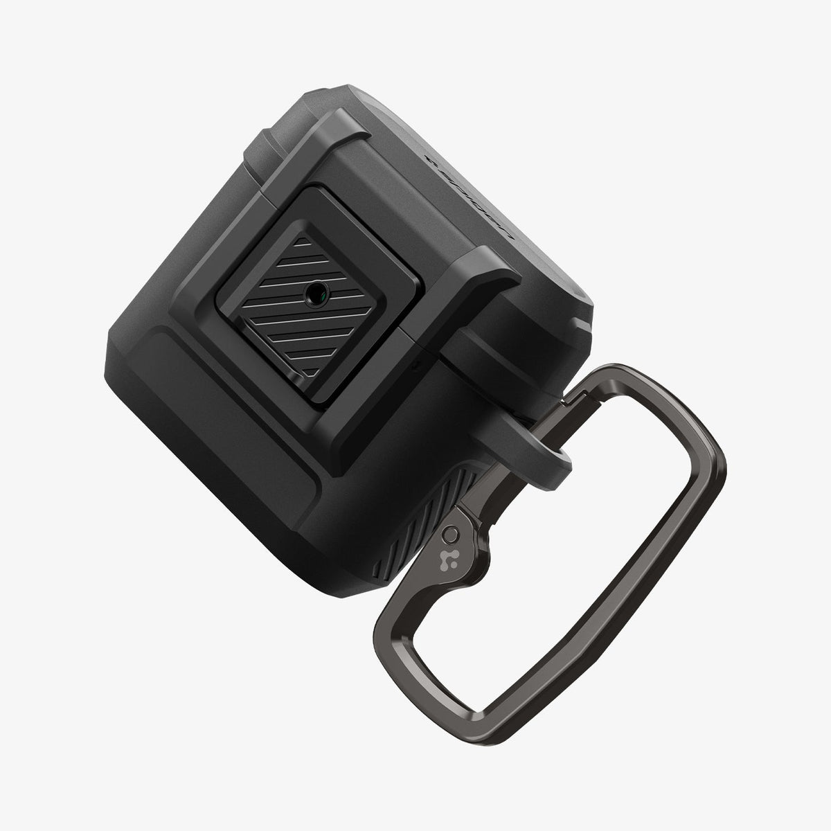 Spigen Lock Fit AirPods 5 and AirPods 4 case in Matte Black view 3