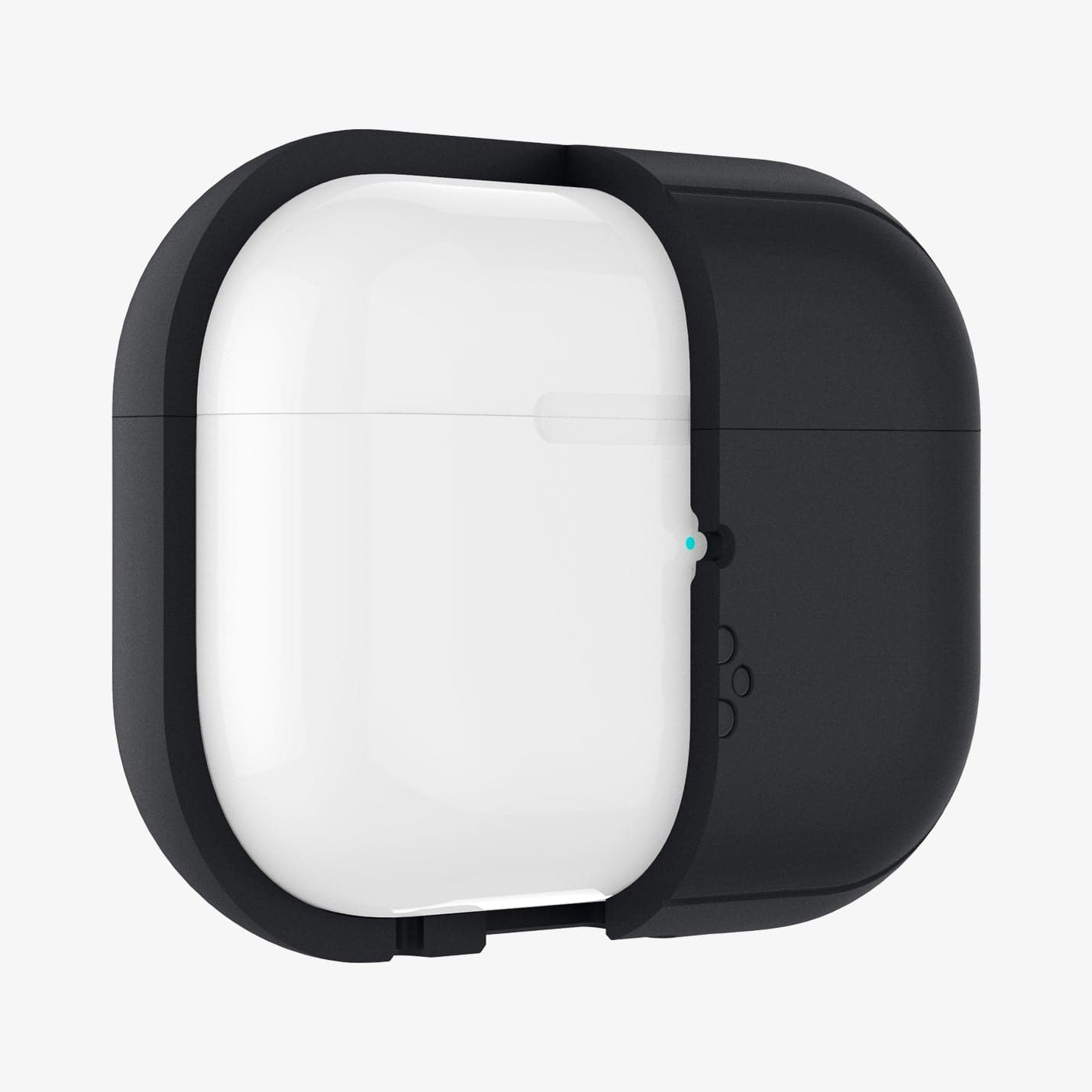 ACS05479 - Apple AirPods Pro 2 Case Silicone Fit + strap in black showing the front and side with strap