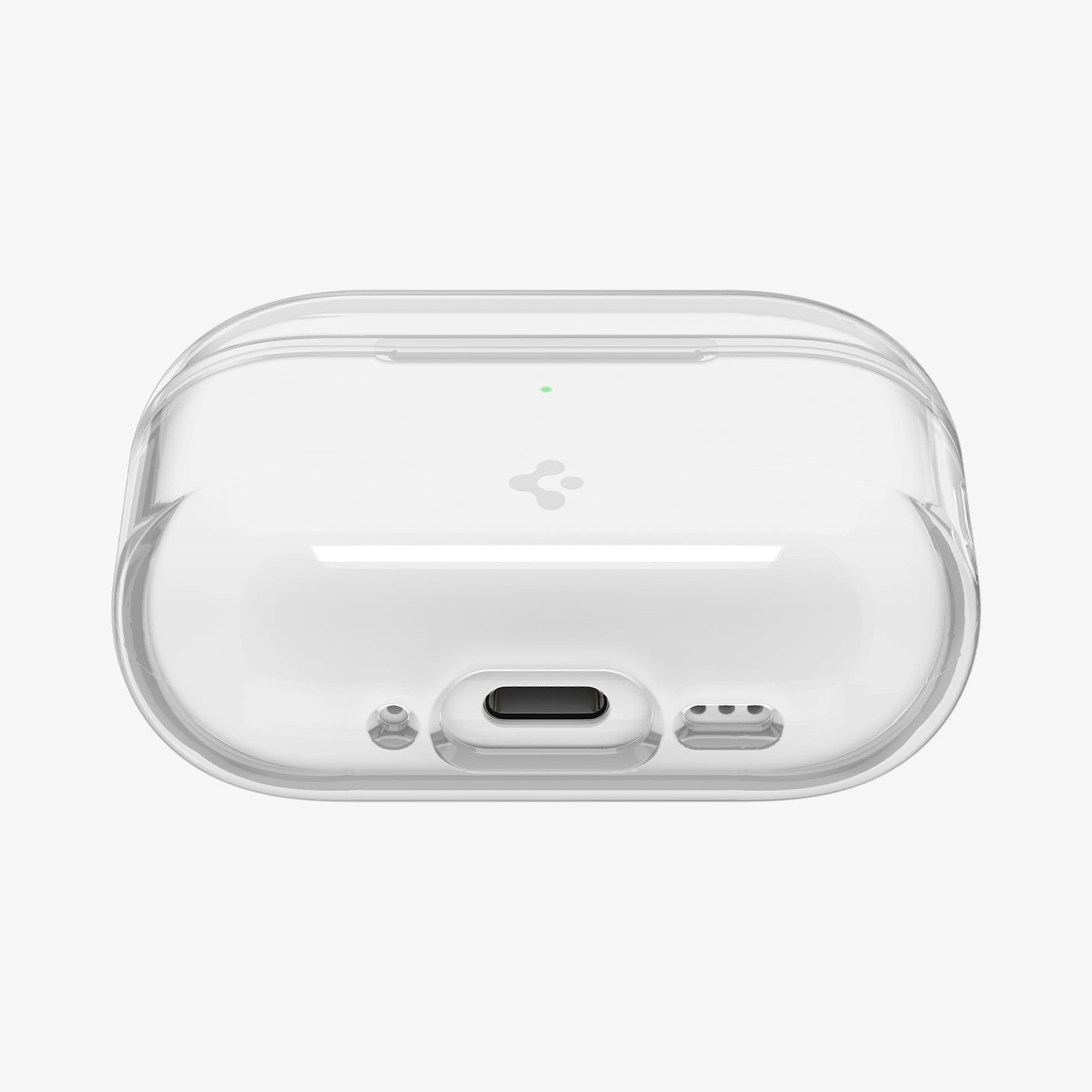 Charging port detail of Spigen Liquid Crystal AirPods Pro 3 case