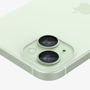 Spigen iPhone 15 / 14 Lens Protector – Optik Pro EZ Fit (2 Pack) — Green detail 1
