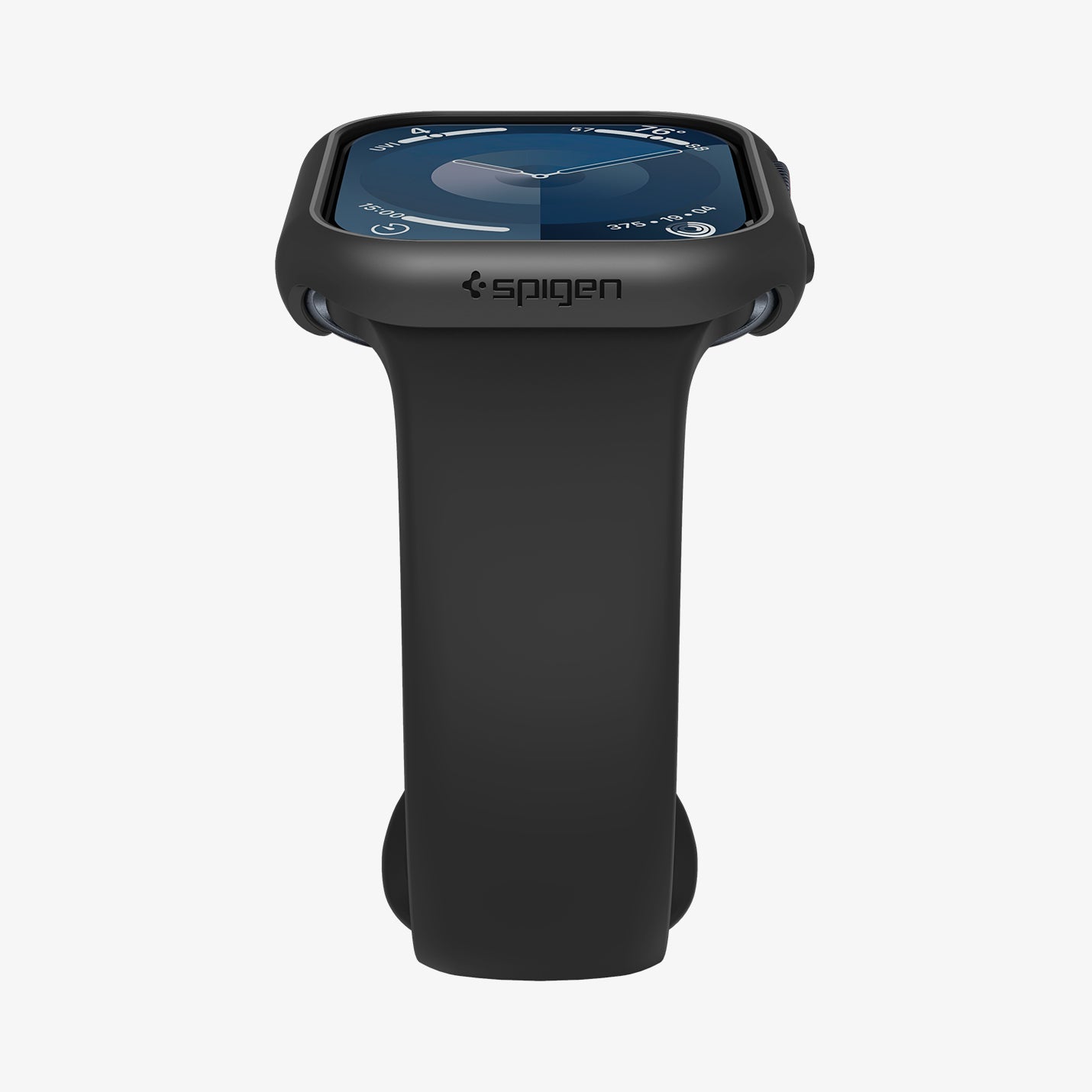 ACS08588 - Apple Watch Series 11 / 10 (42mm) Case Thin Fit in Black showing the partial front and side
