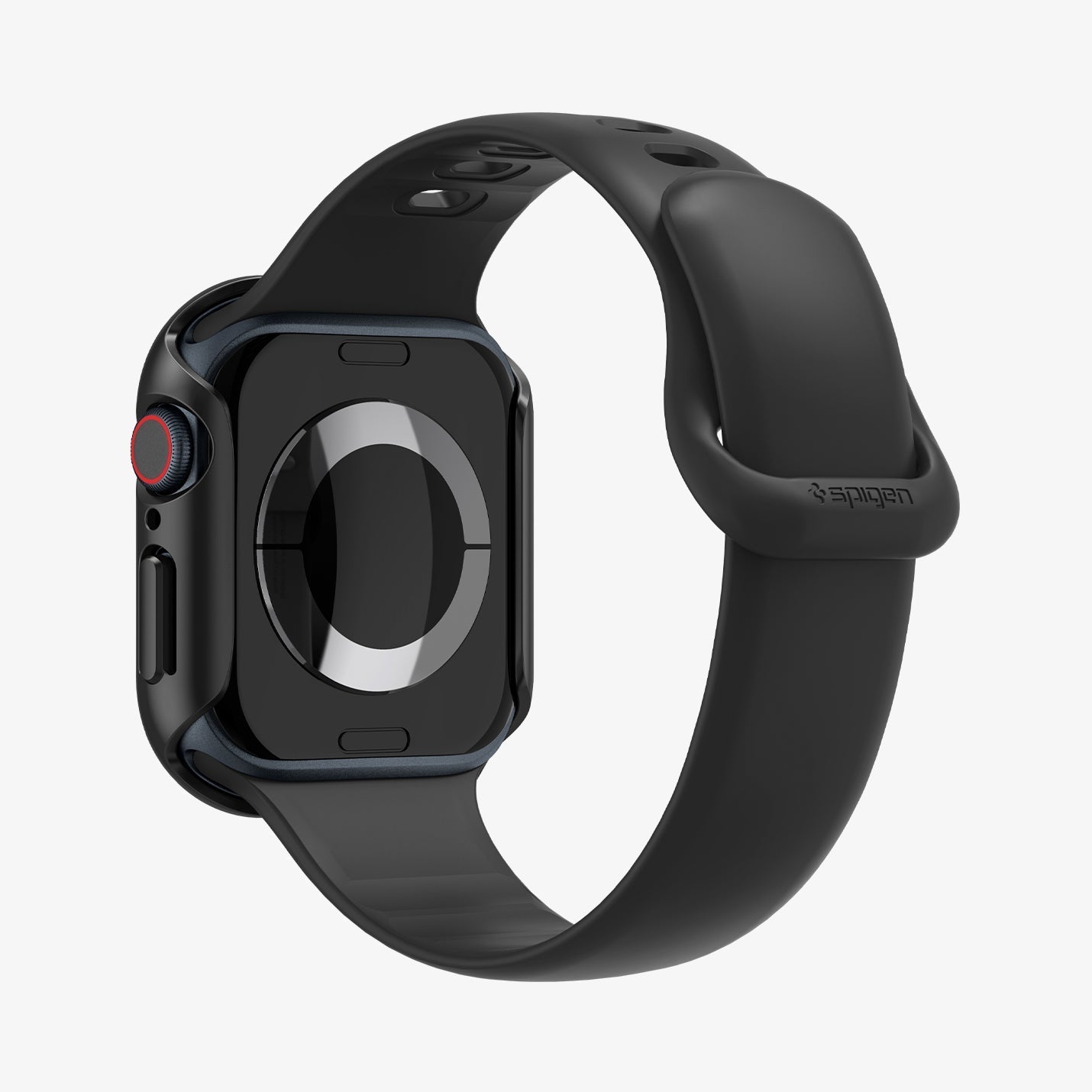 ACS08601 - Apple Watch Series 11 / 10 (46mm) Case Thin Fit in Black showing the back, partial side, inner and back