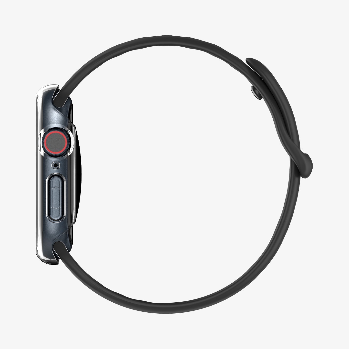 ACS08602 - Apple Watch Series 11 / 10 (46mm) Case Thin Fit in Crystal Clear showing the side