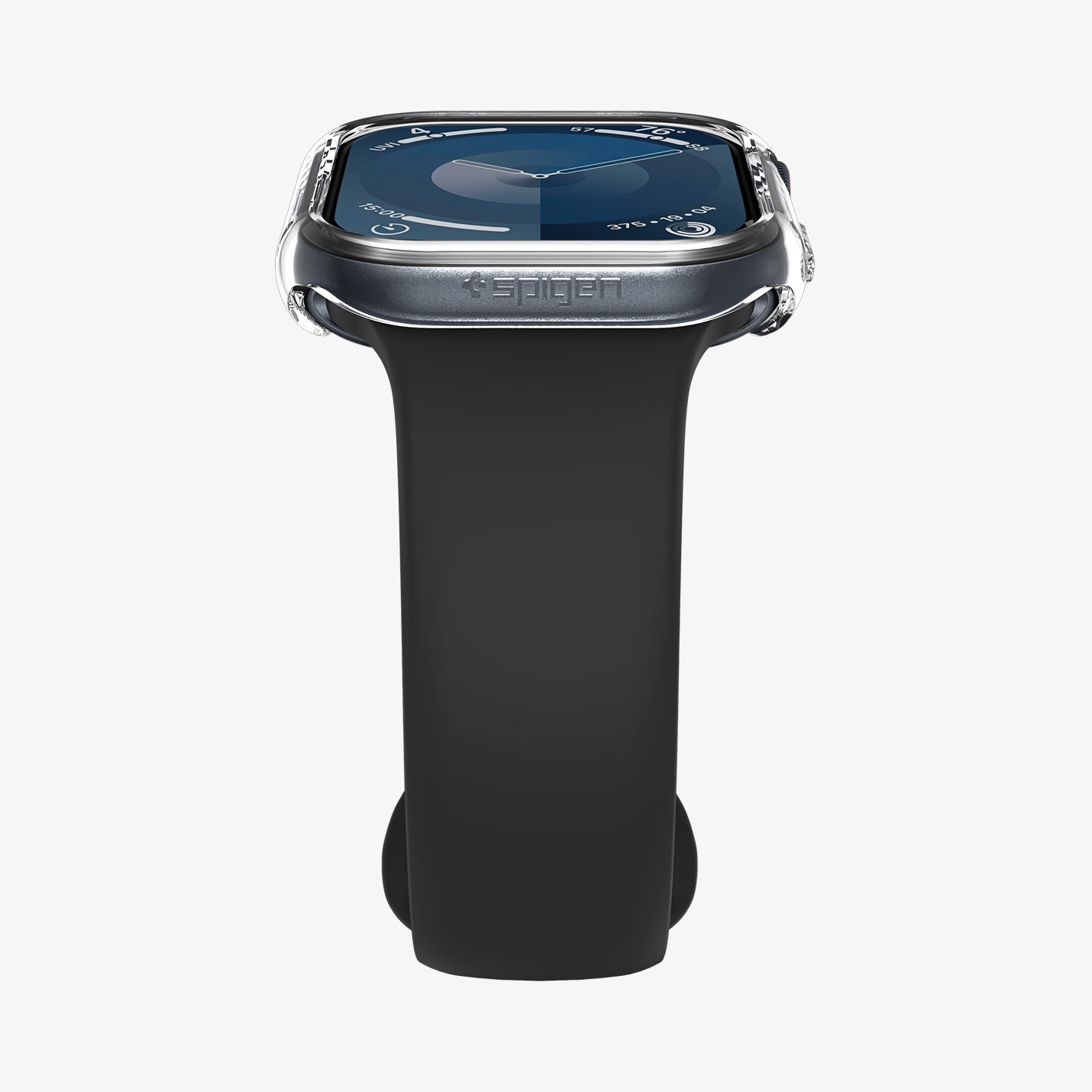 ACS08602 - Apple Watch Series 11 / 10 (46mm) Case Thin Fit in Crystal Clear showing the partial front and side