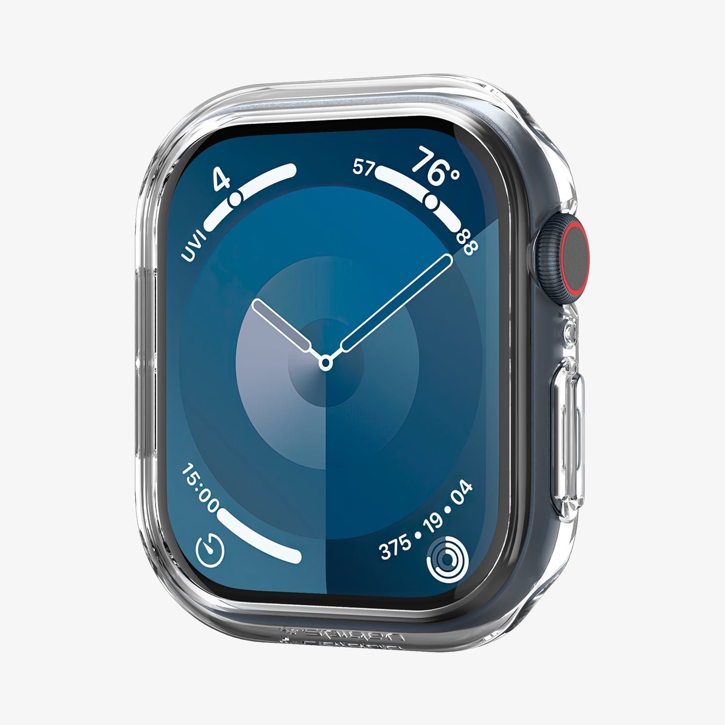 ACS08602 - Apple Watch Series 11 / 10 (46mm) Case Thin Fit in Crystal Clear showing the front and partial sides