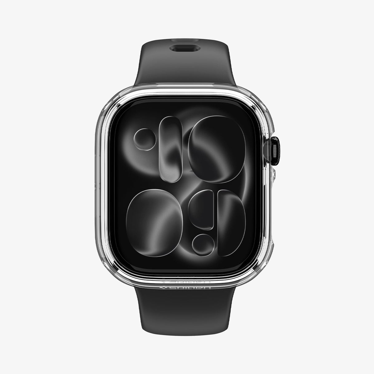 Spigen Apple Watch Series 12 42mm Thin Fit Crystal Clear – front view of clear case; watch and band not included