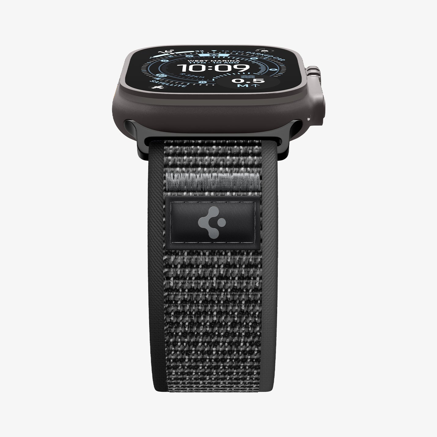 Active Black Gray Spigen Athlex Air 2 Apple Watch band product and feature view 9