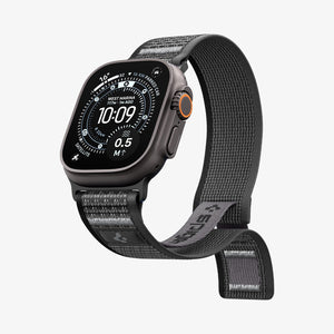 Active Black Gray Spigen Athlex Air 2 Apple Watch band product and feature view 4