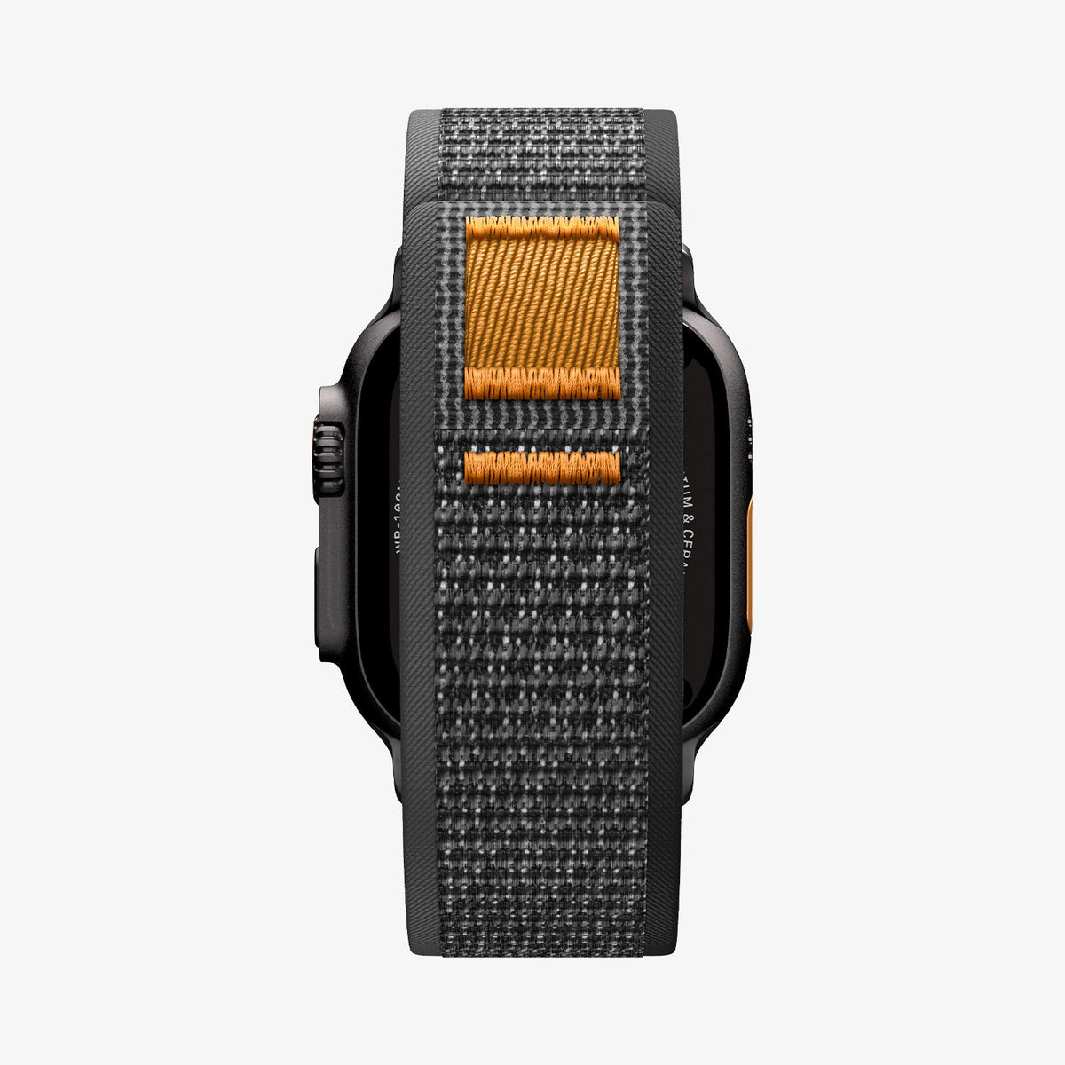 Active Black Orange Spigen Athlex Air 2 Apple Watch band product and feature view 2