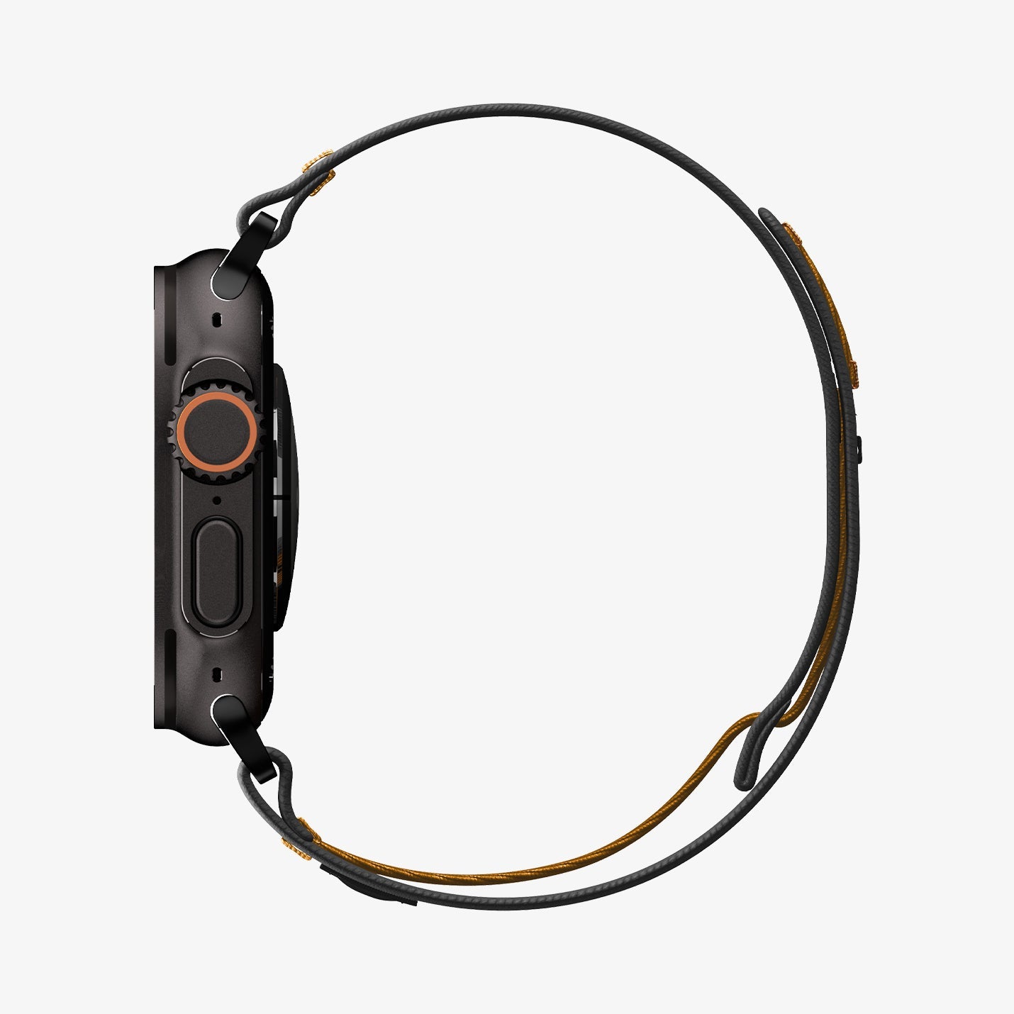 Active Black Orange Spigen Athlex Air 2 Apple Watch band product and feature view 1