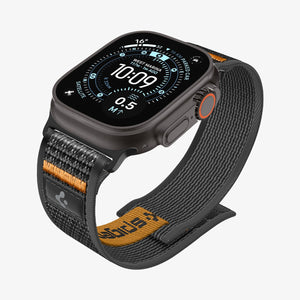 Active Black Orange Spigen Athlex Air 2 Apple Watch band product and feature view 11