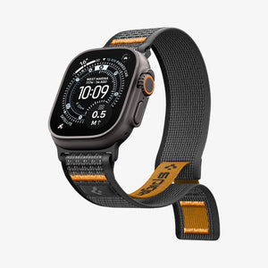 Active Black Orange Spigen Athlex Air 2 Apple Watch band product and feature view 6