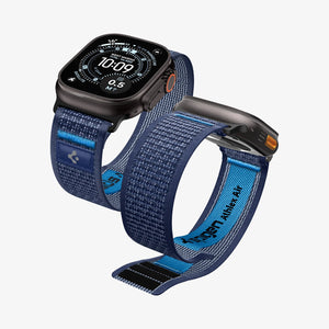 Active Navy Blue Spigen Athlex Air 2 Apple Watch band product and feature view 1