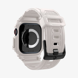 ACS08593 - Apple Watch Series 11 / 10 (42mm) Case Rugged Armor Pro in Dune Beige showing the back of watch face, partial sides, inner and bottom