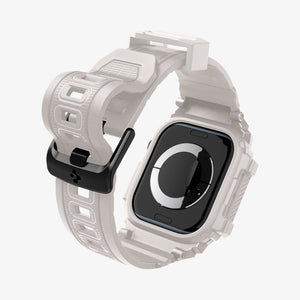 ACS08593 - Apple Watch Series 11 / 10 (42mm) Case Rugged Armor Pro in Dune Beige showing the back of watch face, partial sides and bottom