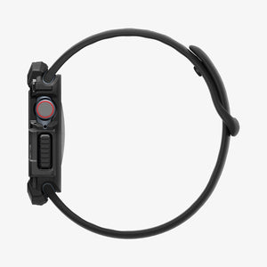 ACS08597 - Apple Watch Series 11 / 10 (46mm) Case Rugged Armor in Matte Black showing the side