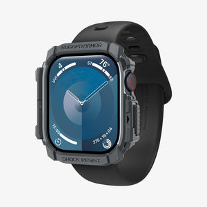 ACS08598 - Apple Watch Series 11 / 10 (46mm) Case Rugged Armor in Dark Gray showing the front, partial sides and inner bottom