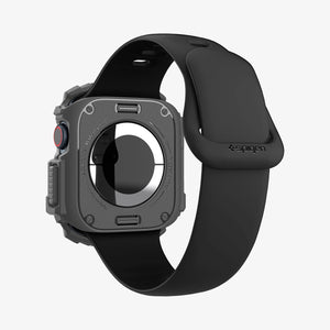 ACS08598 - Apple Watch Series 11 / 10 (46mm) Case Rugged Armor in Dark Gray showing the back, partial sides, inner and bottom