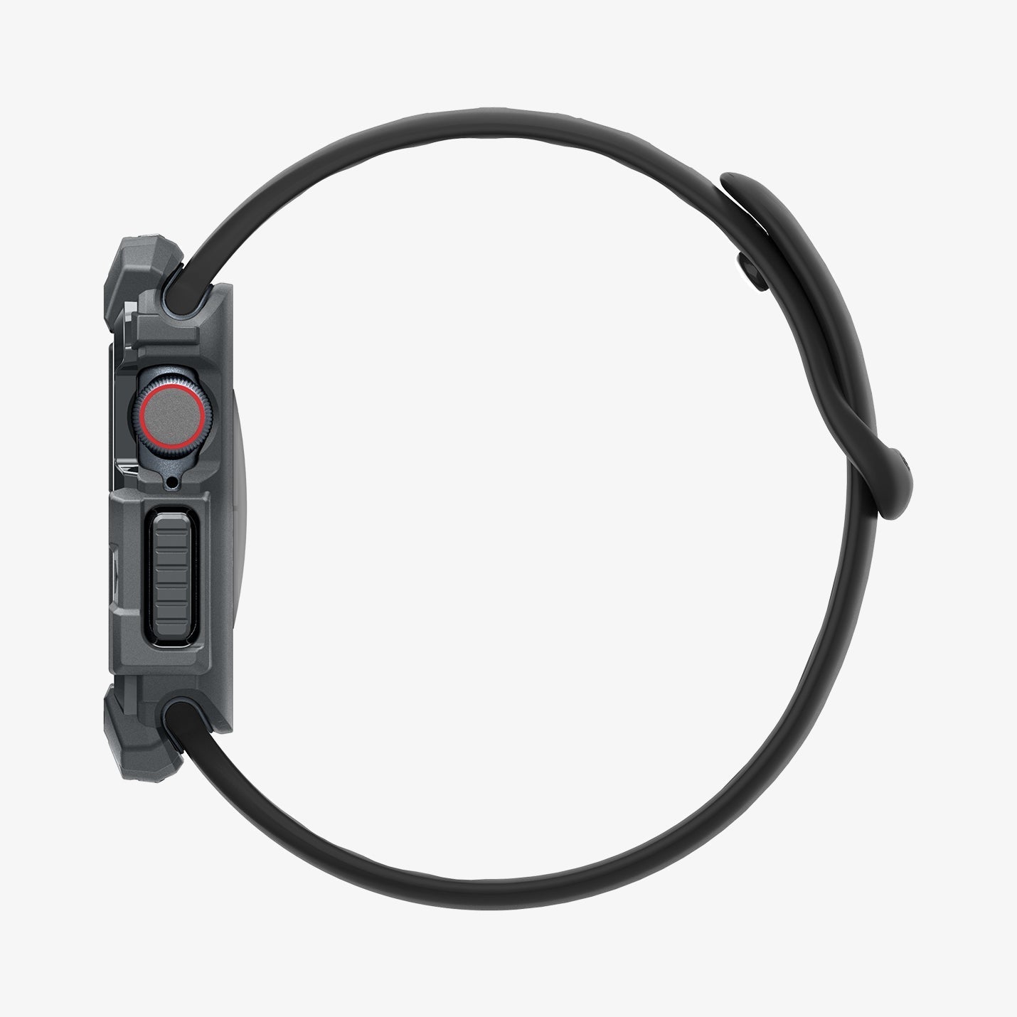 ACS08598 - Apple Watch Series 11 / 10 (46mm) Case Rugged Armor in Dark Gray showing the side