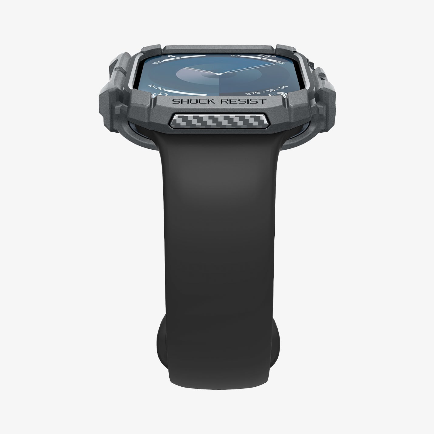 ACS08598 - Apple Watch Series 11 / 10 (46mm) Case Rugged Armor in Dark Gray showing the partial front, side and bottom