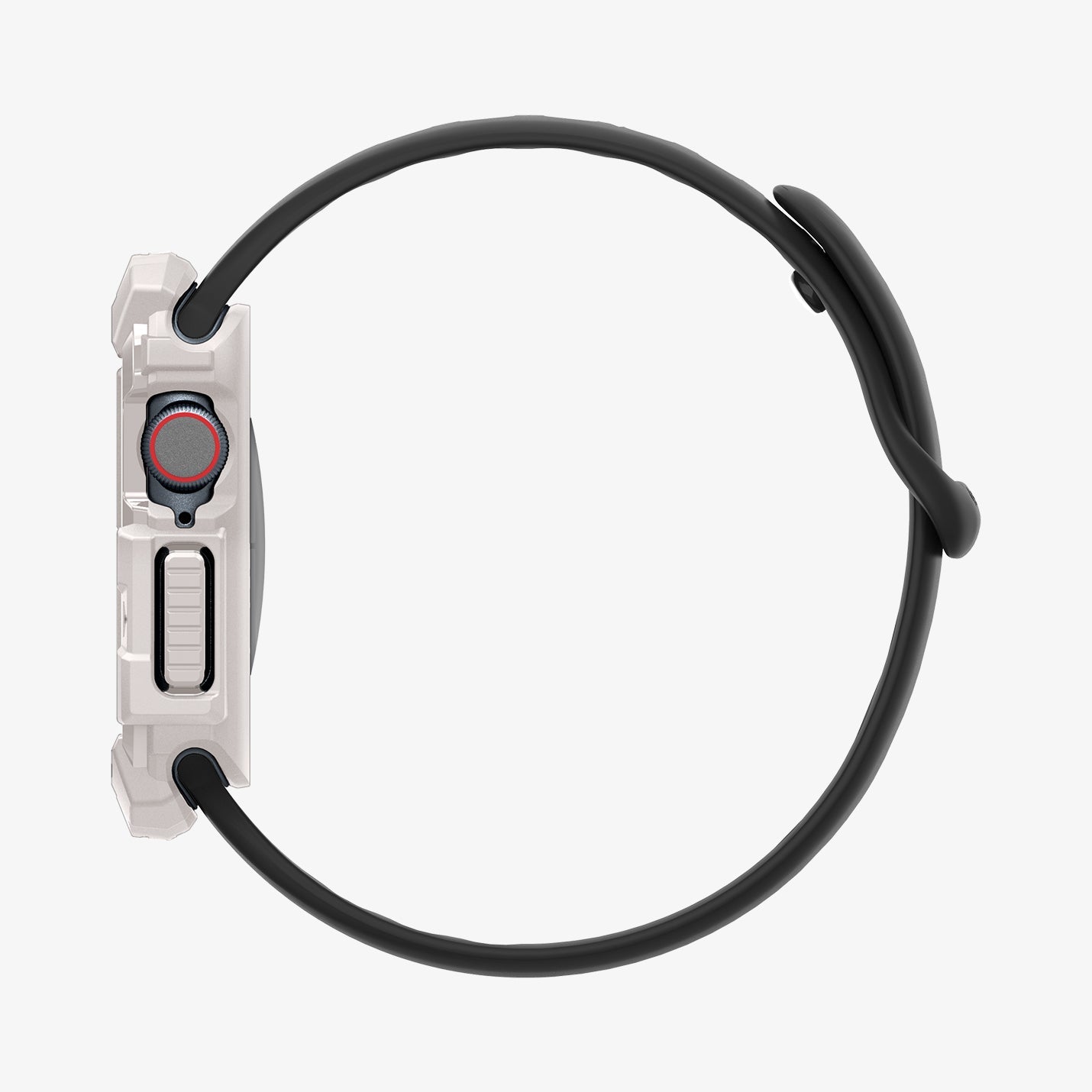 ACS08600 - Apple Watch Series 11 / 10 (46mm) Case Rugged Armor in Dune Beige showing the side