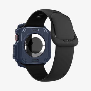 ACS08599 - Apple Watch Series 11 / 10 (46mm) Case Rugged Armor in Navy Blue showing the back, partial sides, inner and bottom