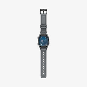 ACS08605 - Apple Watch Series 11 / 10 (46mm) Case Rugged Armor Pro in Dark Gray showing the front, strap band laid flatly
