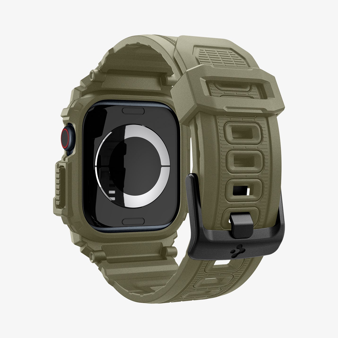 ACS08608 - Apple Watch Series 11 / 10 (46mm) Case Rugged Armor Pro in Vintage Khaki showing the back of watch face, partial sides, inner and bottom