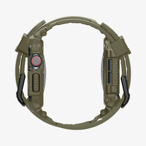 ACS08608 - Apple Watch Series 11 / 10 (46mm) Case Rugged Armor Pro in Vintage Khaki showing the side