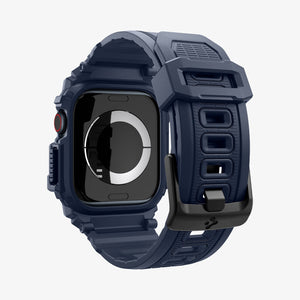 ACS08606 - Apple Watch Series 11 / 10 (46mm) Case Rugged Armor Pro in Navy Blue showing the back of watch face, partial sides, inner and bottom