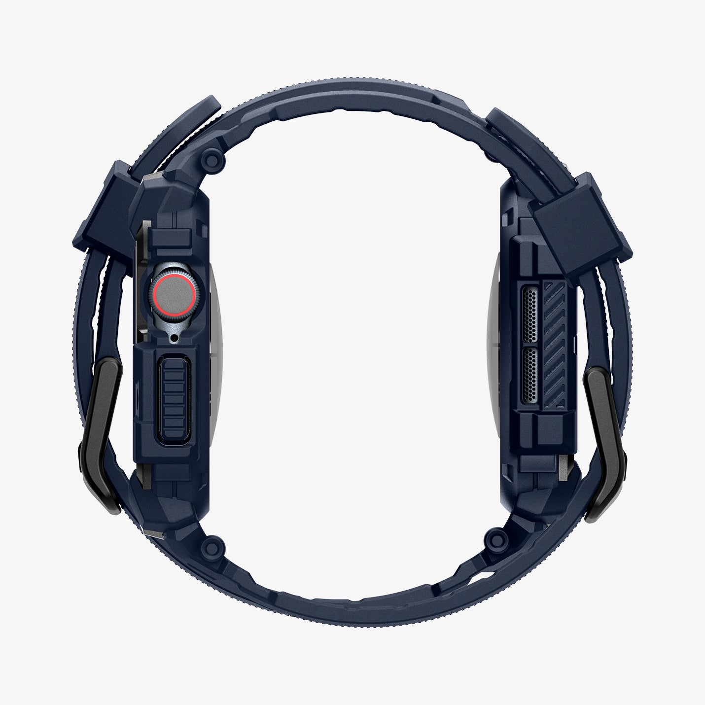 ACS08606 - Apple Watch Series 11 / 10 (46mm) Case Rugged Armor Pro in Navy Blue showing the side