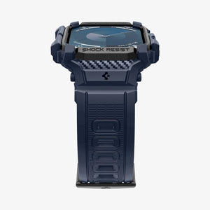 ACS08606 - Apple Watch Series 11 / 10 (46mm) Case Rugged Armor Pro in Navy Blue showing the partial front, partial side and bottom