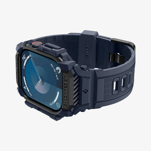ACS08606 - Apple Watch Series 11 / 10 (46mm) Case Rugged Armor Pro in Navy Blue showing the front, sides, inner side and bottom