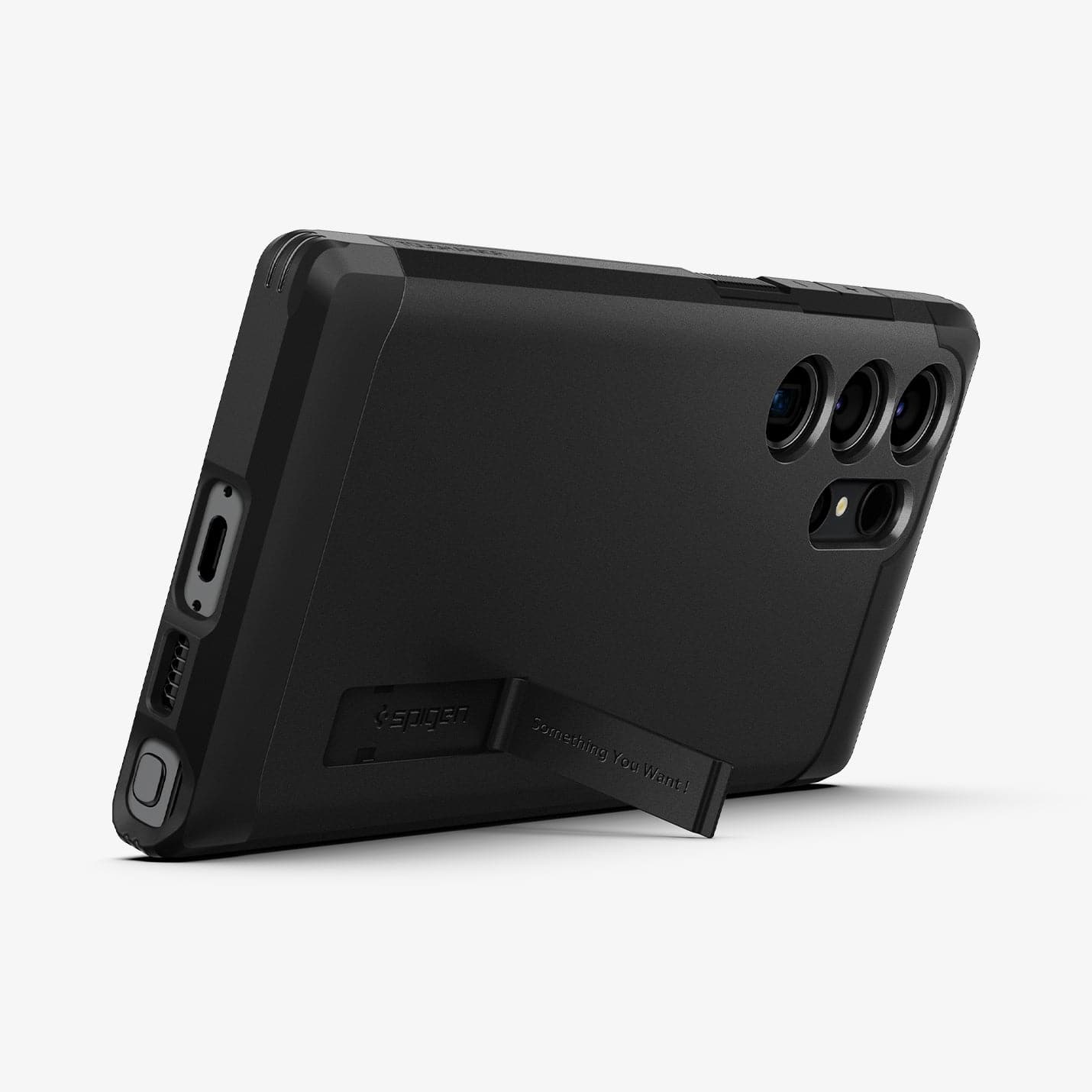 ACS05623 - Galaxy S23 Ultra Case Tough Armor in black showing the back