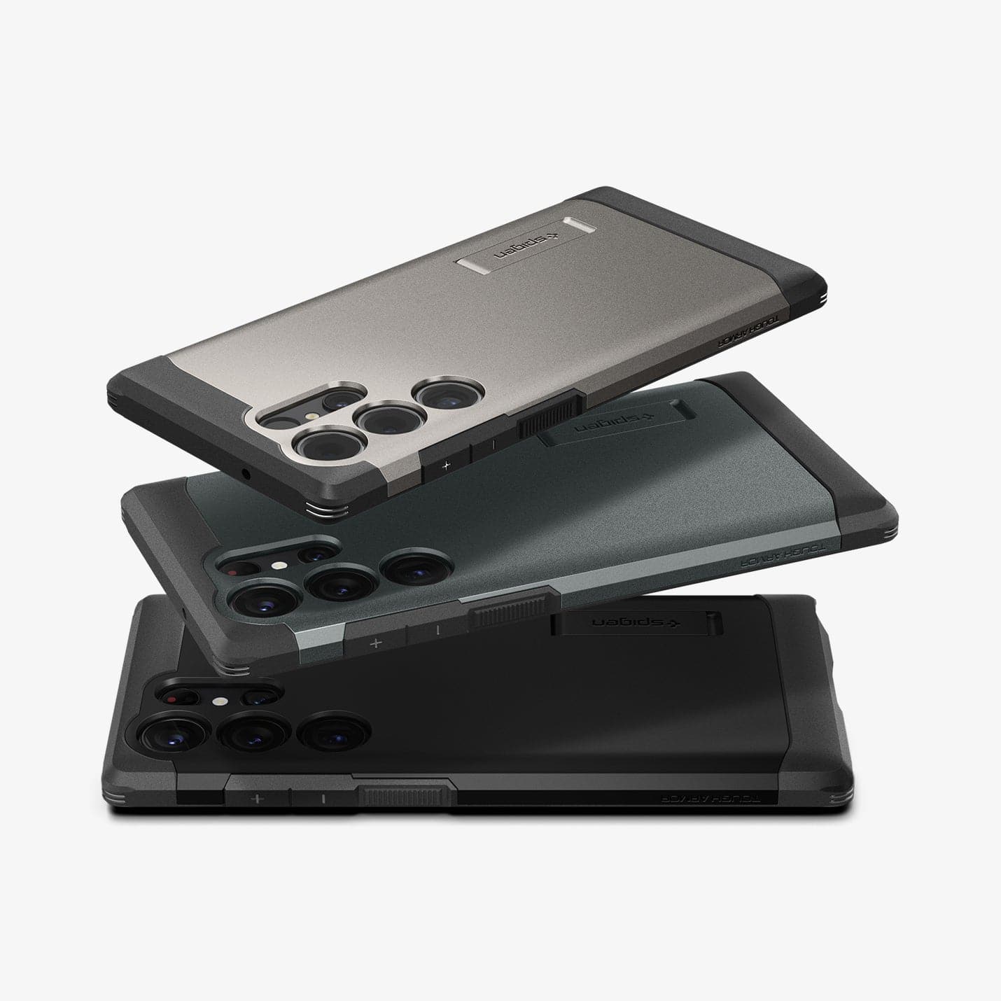 ACS05623 - Galaxy S23 Ultra Case Tough Armor in black showing the back