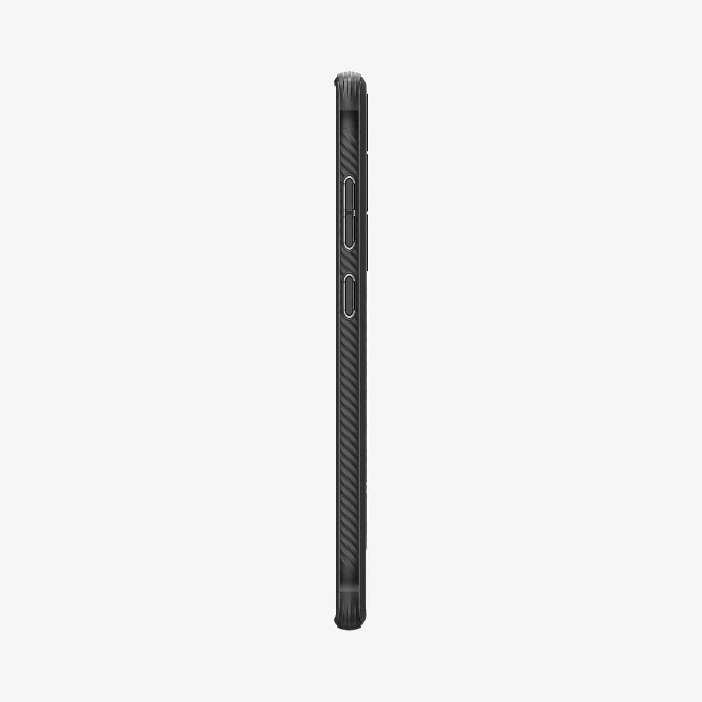 ACS05613 - Galaxy S23 Ultra Case Rugged Armor in matte black showing the back