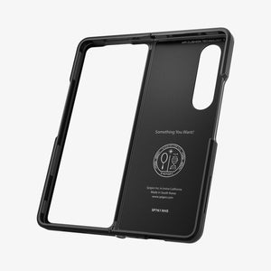 ACS05106 - Galaxy Z Fold 4 Case Neo Hybrid S in black showing the back and front