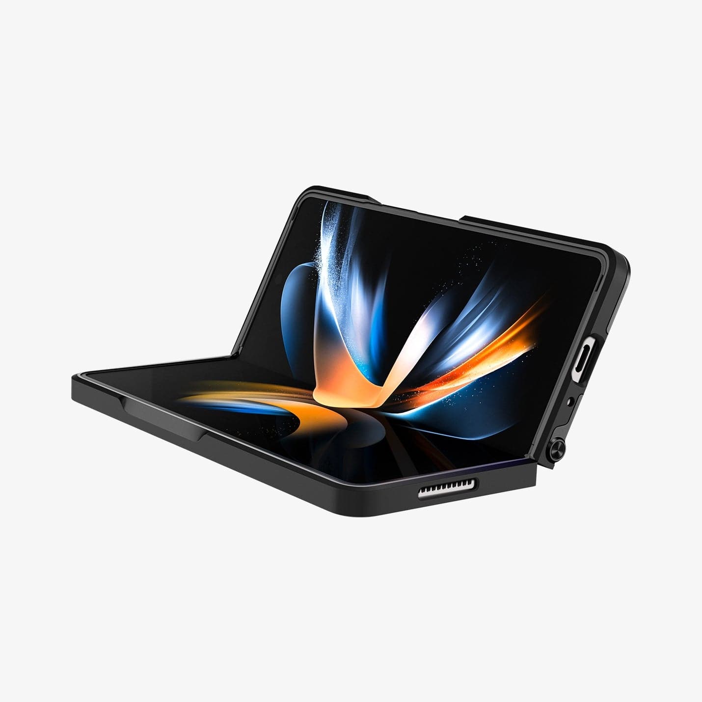 ACS05106 - Galaxy Z Fold 4 Case Neo Hybrid S in black showing the back and front