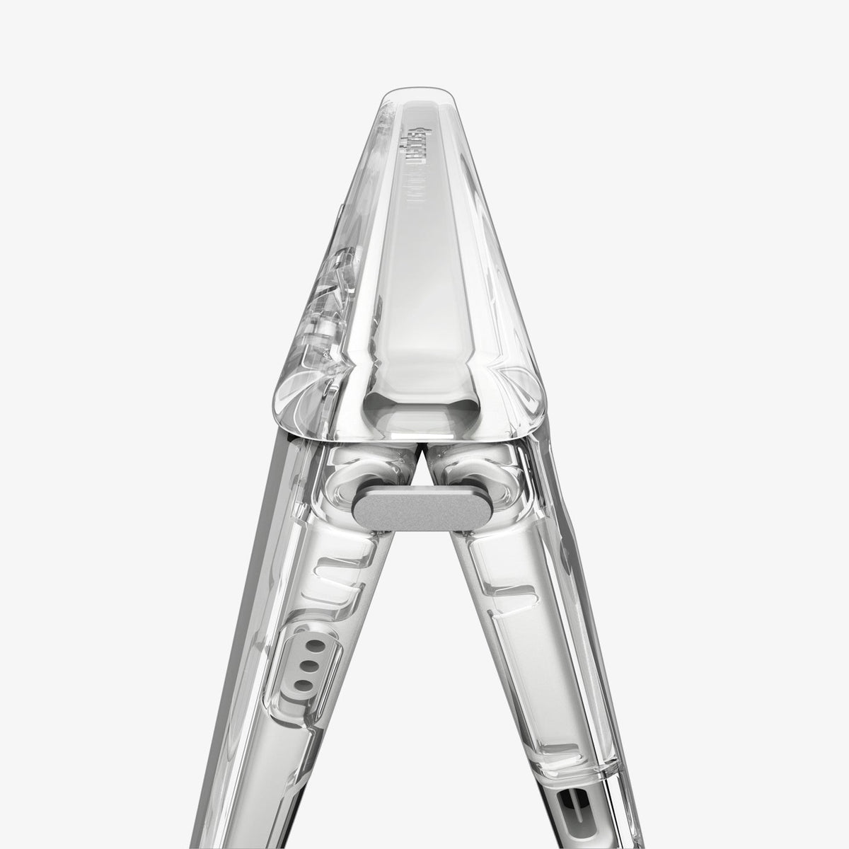 iPhone Duo Ultra Hybrid Pro showing a close-up of the hinge structure designed for smooth folding