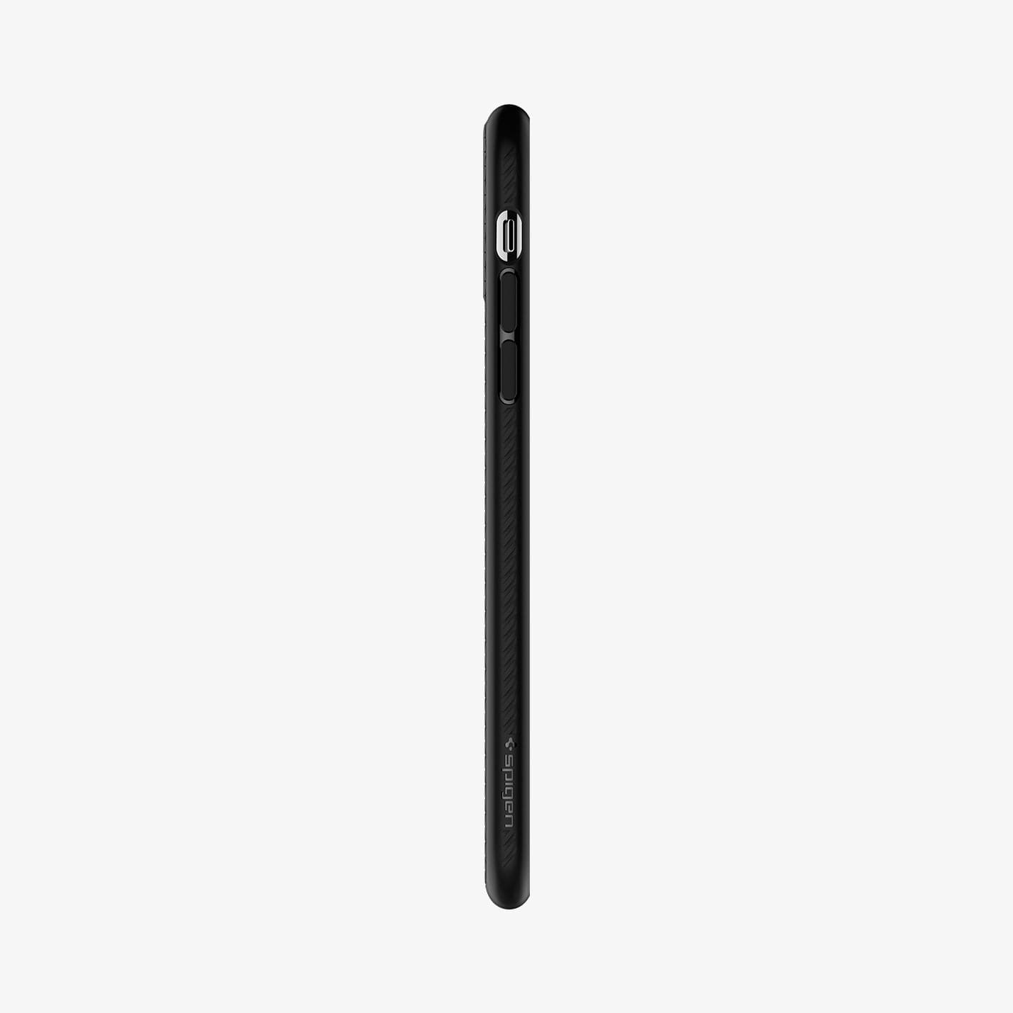 075CS27134 - iPhone 11 Pro Max Case Liquid Air in matte black showing the back