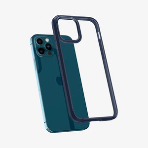 ACS01618 - iPhone 12 Pro Max Case Ultra Hybrid in crystal clear showing the back