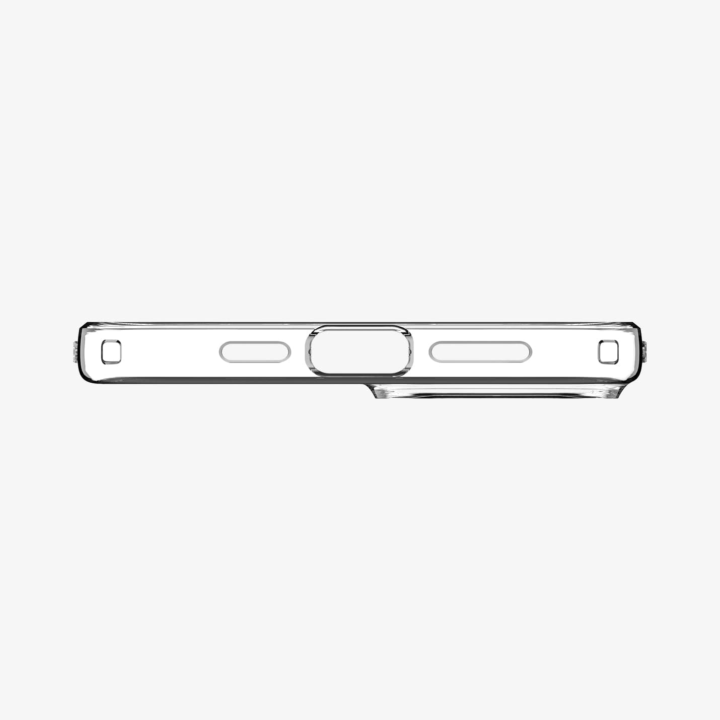 ACS06557 - iPhone 15 Pro Max Case Liquid Crystal in crystal clear showing the back