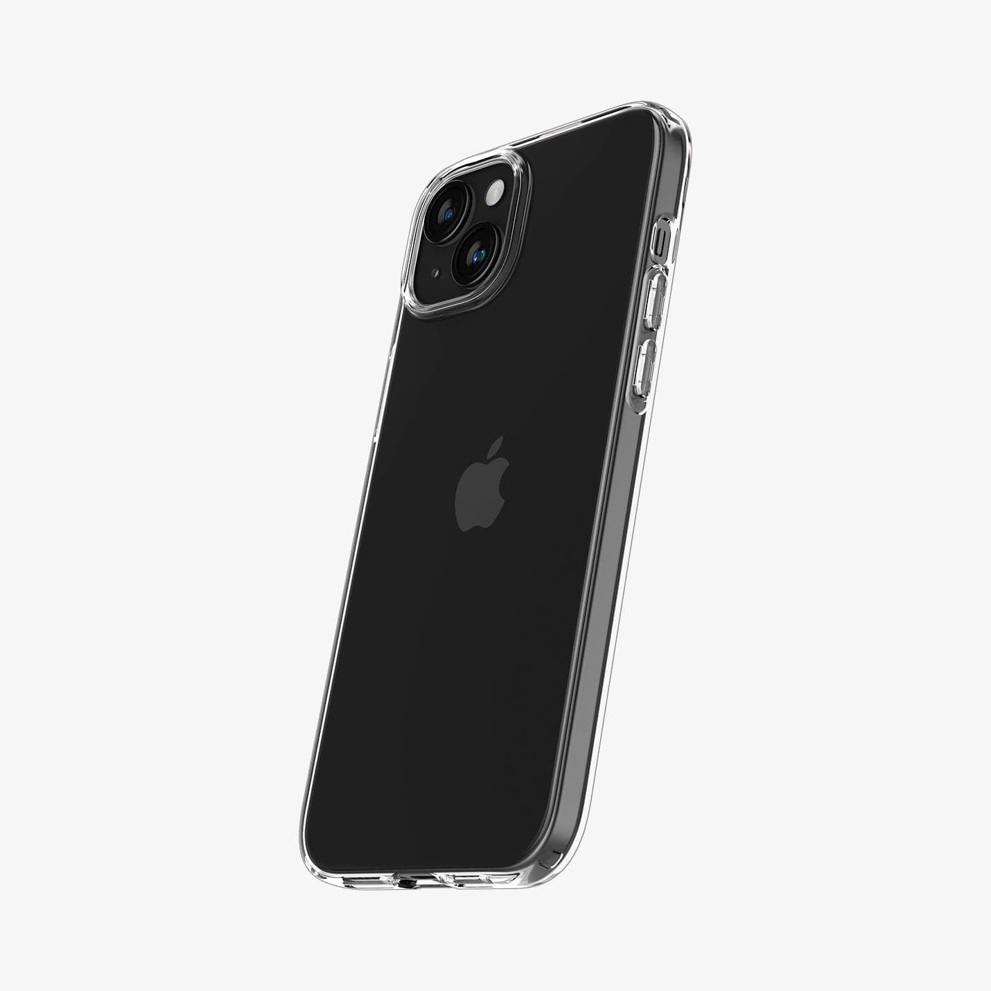 ACS06557 - iPhone 15 Pro Max Case Liquid Crystal in crystal clear showing the back
