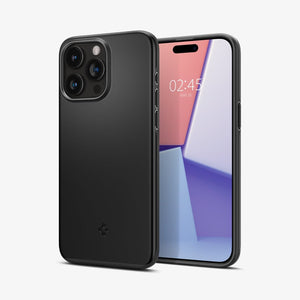 Spigen Thin Fit case for iPhone 15 Pro in Black – detail image 1