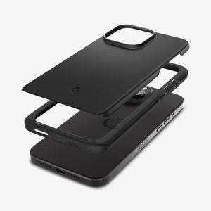 Spigen Thin Fit case for iPhone 15 Pro in Black – detail image 2