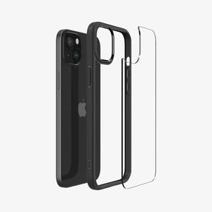 ACS07209 - iPhone 15 Series Ultra Hybrid Case in Natural Titanium showing the back 